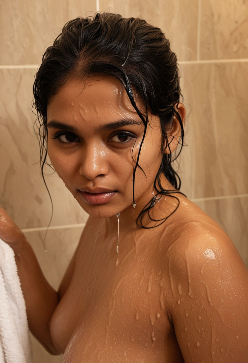 Meera's Steamy Bathroom Mirror Selfies from Surat