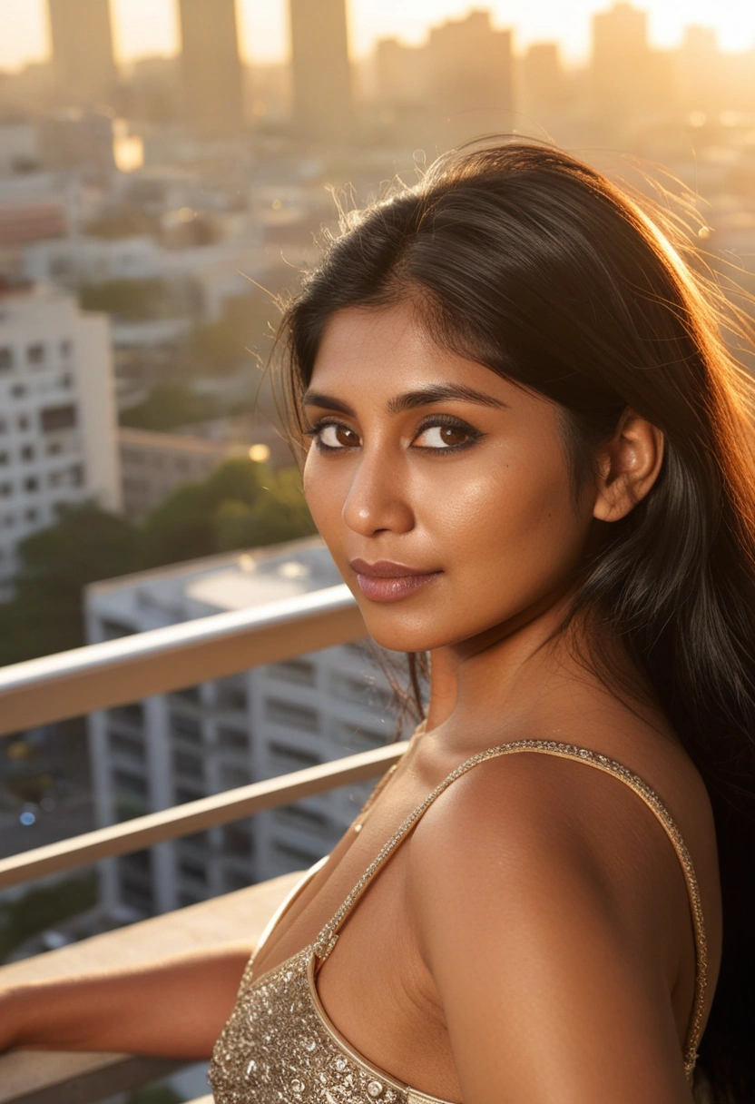 Shweta Lucknow naked on balcony in candid outdoor shots
